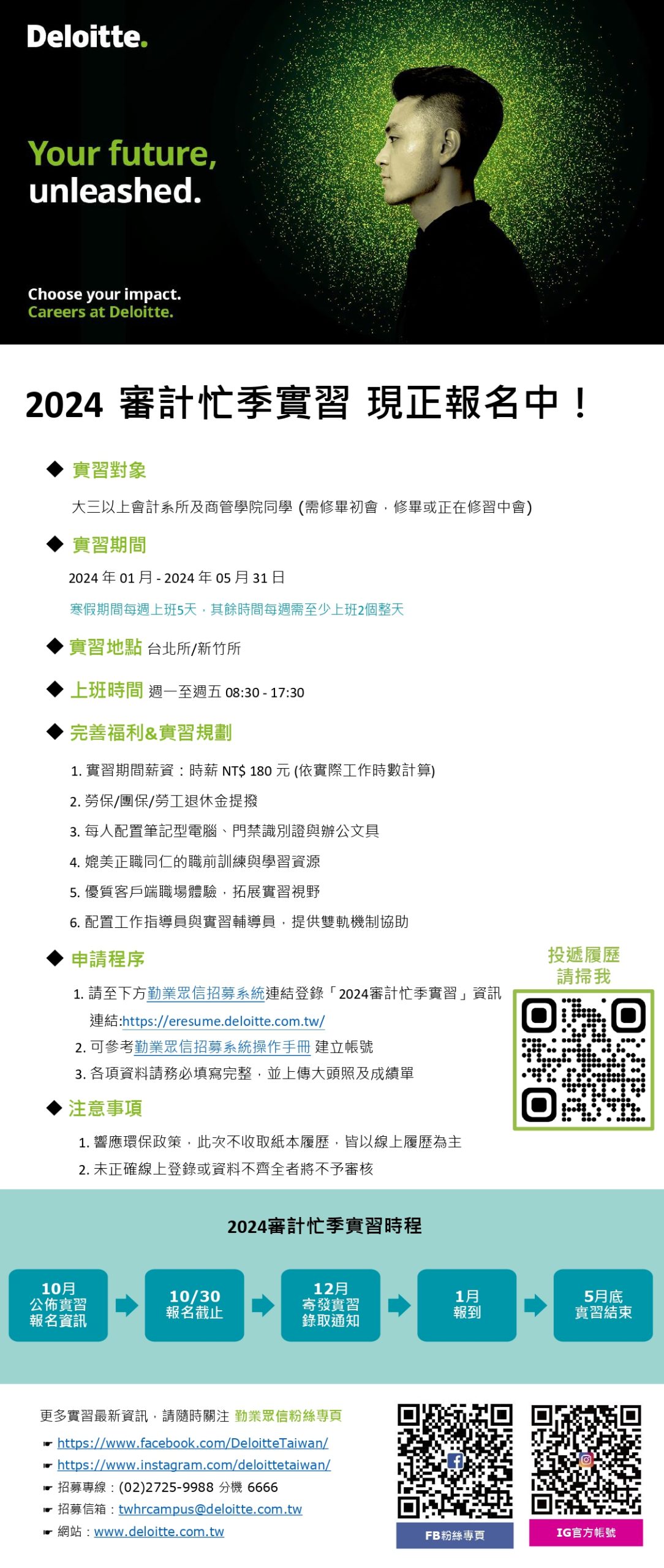 勤業眾信2024審計忙季實習】強力號召中– 中原大學會計學系